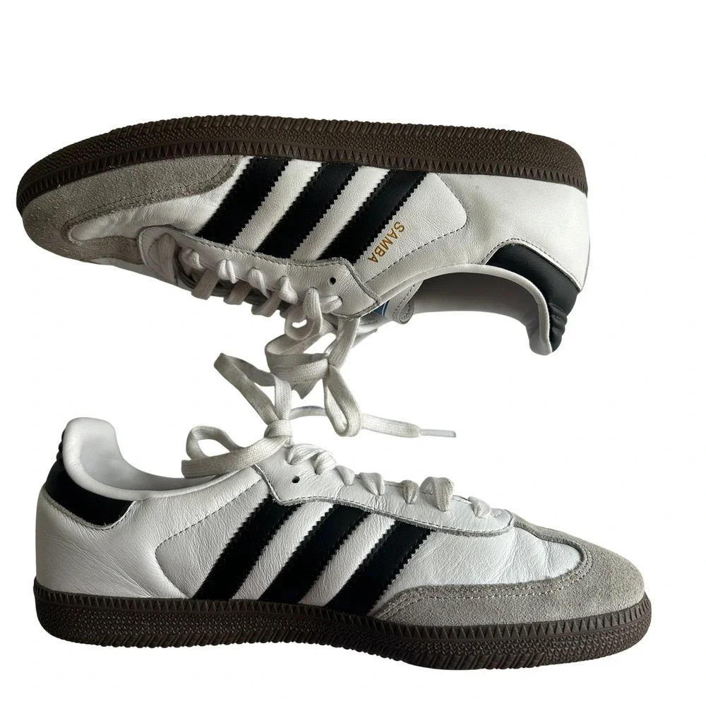 Adidas Samba OG White Black Gum B75806 Mens Size 8 Low Top Sneakers